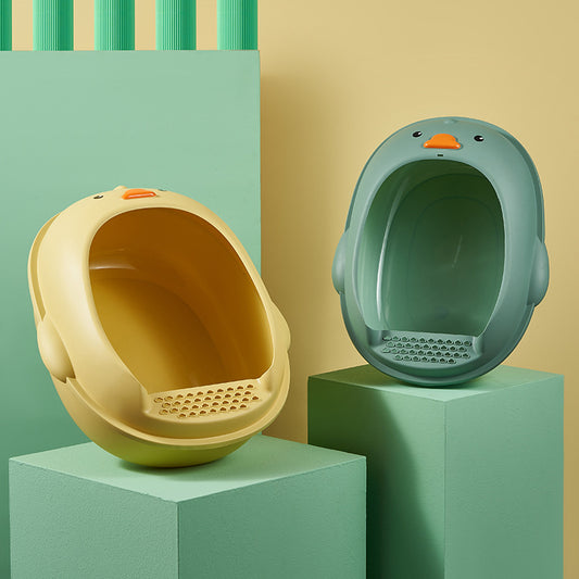 New Cat Supplies Extra Large SemiEnclosed Duckling Themed Cat Toilet