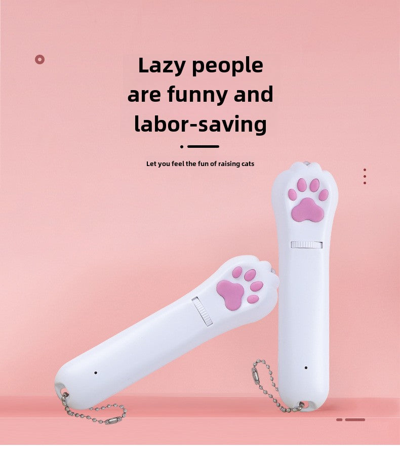 Cross-Border Pet Toy Laser Cat Teaser Creative Cat's Paw Six-in-One Projection Charging Funny Cat Pen