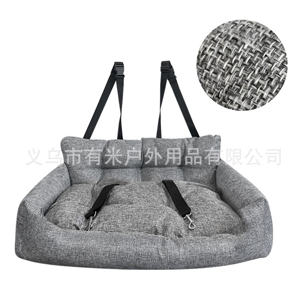 Premium Pet Car Seat for Dogs and Cats Comfortable Travel Bed with Non-Slip Mat Washable Car Sofa Cushion