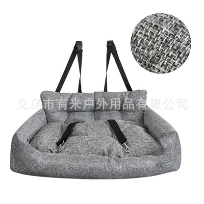 Premium Pet Car Seat for Dogs and Cats Comfortable Travel Bed with Non-Slip Mat Washable Car Sofa Cushion