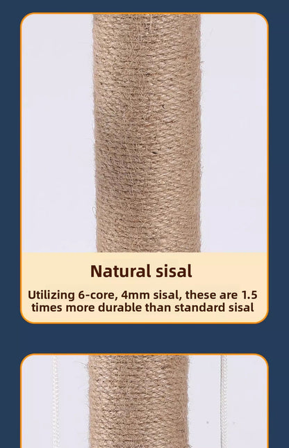 WearResistant Sisal Cat Scratching Post Board Toy for Vertical Climbing Boredom Relief