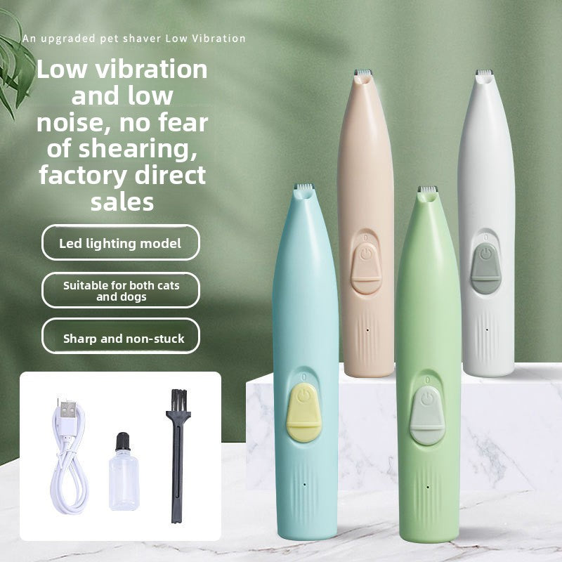 LED Light Pet Hair Trimmer Dog Cat Paw Hair Trimmer Paw Sole Hair Clipper Dog Hair Clipper