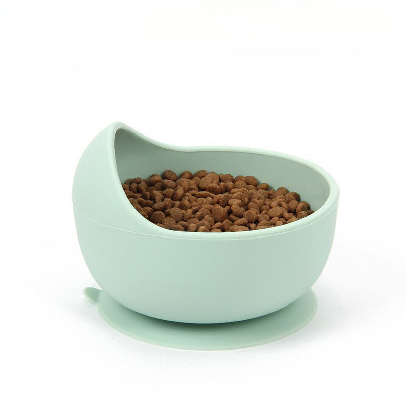 Pet Bowl Double Bowl Food Grade Silicone Cat and Dog Bowl Slow Food Bowl Slow Food Bowl Small Stainless Steel Dog Bowl Pet Supplies
