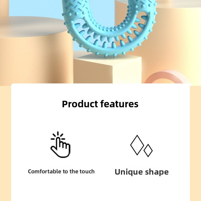 TPR Teething Chew Toy for Dogs and Cats Interactive Dental Cleaning O-Ring Soothing Puppy Kitten Pet Supplies