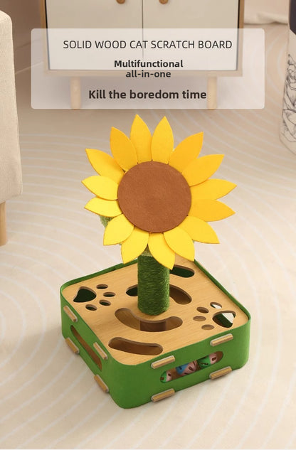 Cat SelfEntertainment Gadget Teaser Wand Durable Scratching Post MultiPlate Ball Bell Maze Board