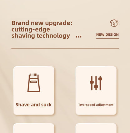 Pet All-in-One Hair Trimmer with Paw Grooming and Suction