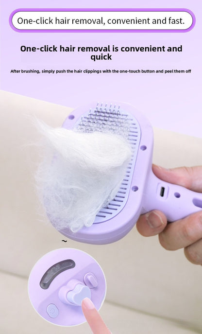 Blue Light Advanced Pet Spray with Non-Flying Hair Needle Grooming Comb