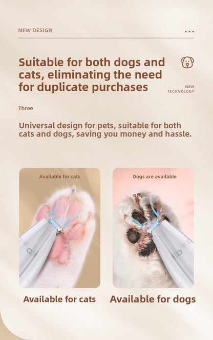 Pet All-in-One Hair Trimmer with Paw Grooming and Suction