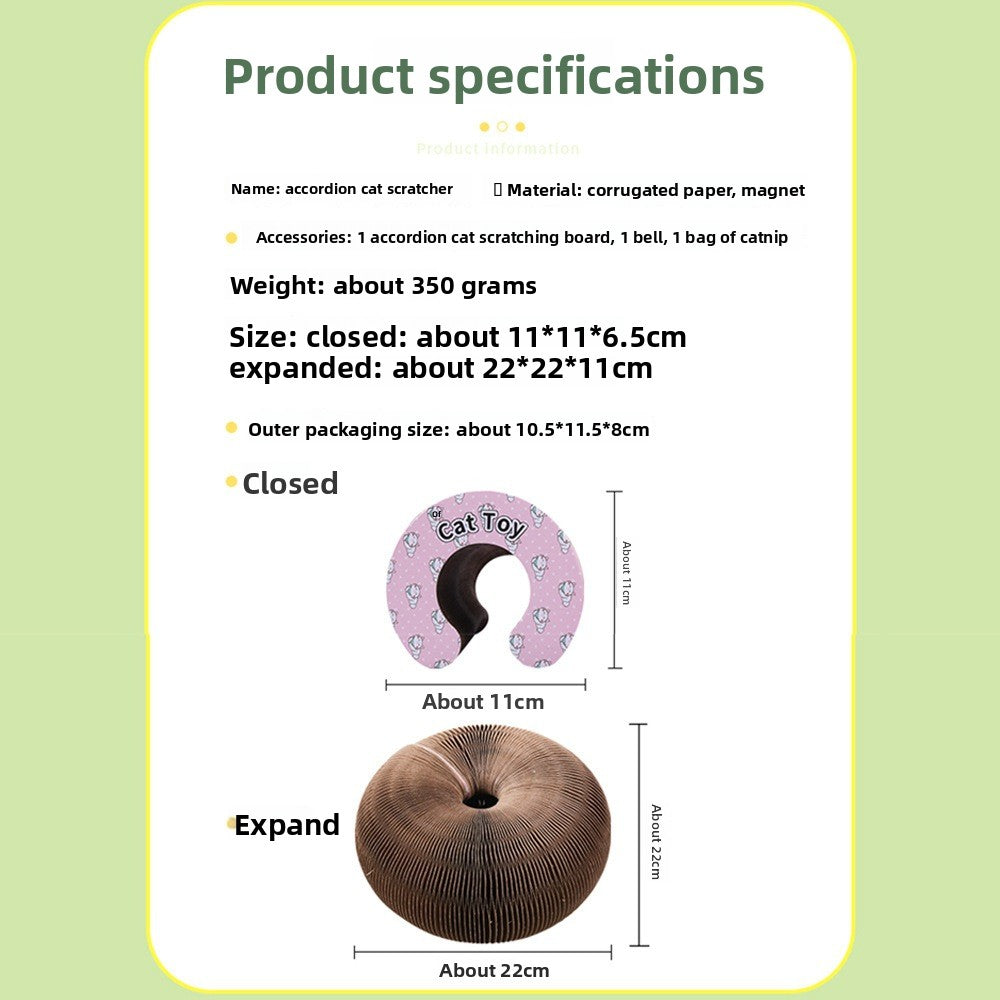 Magnetic Organ Style Corrugated Paper Cat Scratching Board Wear Scratch Resistant Toy