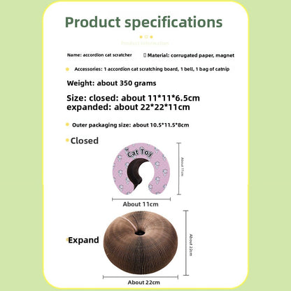 Magnetic Organ Style Corrugated Paper Cat Scratching Board Wear Scratch Resistant Toy