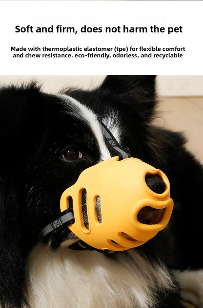 Dog Muzzle Anti Bite Anti Messy Eating Mask for Golden Samoyed All Sizes Pets