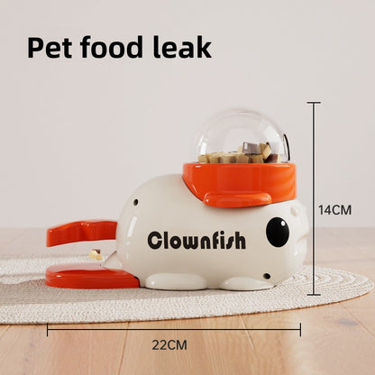 Cat Dog Self-Entertainment Toy: Small Yellow Duck Press-Type Feeder
