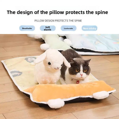 Dog Cat Summer Ice Silk Cooling Mat Pet Bed All Seasons for Small Medium Pets