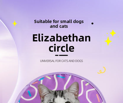 Deepened Neck Adjustable Waterproof Elizabethan Collar Anti Bite for Cats Dogs