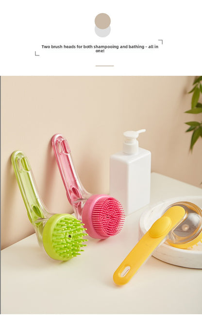 Silicone Pet Dog and Cat Bath Massage Brush Supplies