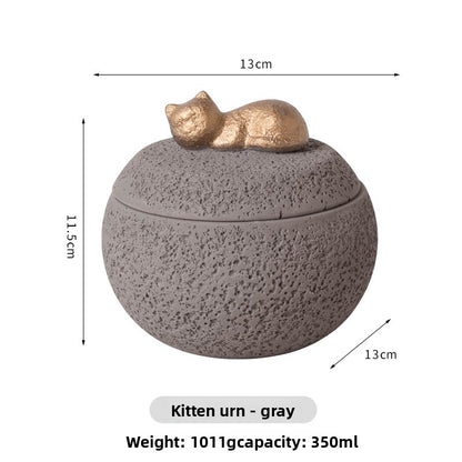 Pet Funeral Urn for Cats Dogs Cremation Memorial Box with Engraving Plate for Ashes Keepsake Aftercare Pet Loss Gift