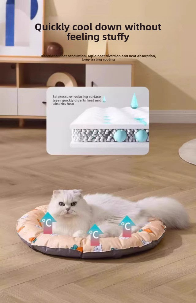 Cat Dog Bed Ice Mat Summer Cooling Sleeping Pad Double Layer
