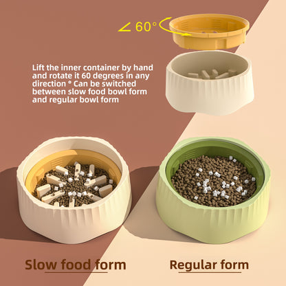 Pet Slow Feeder Bowl 2-in-1 New Dog Anti-Tip Bowl Cat Dog Supplies New Non-Slip Dog Bowl