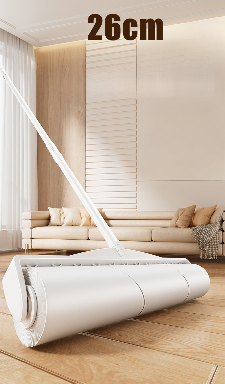 Hair Removal Roller Long Handle Brush Cat Hair Replacement Large Sticky Bed Floor Dust Hair Removal Tool with Tearable Paper