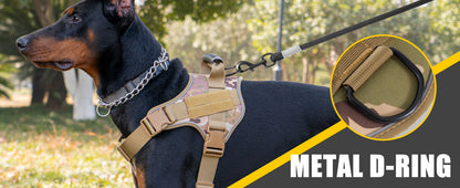 Tactical Dog Harness Quick Release No Pull Pet Vest for Medium Large Dogs German Shepherd Golden Retriever Training with Leash