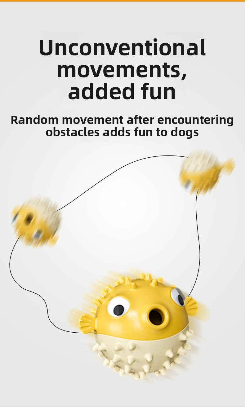 Pet Pufferfish Chew Toy Soft Durable Fun Stress Buster for Dogs