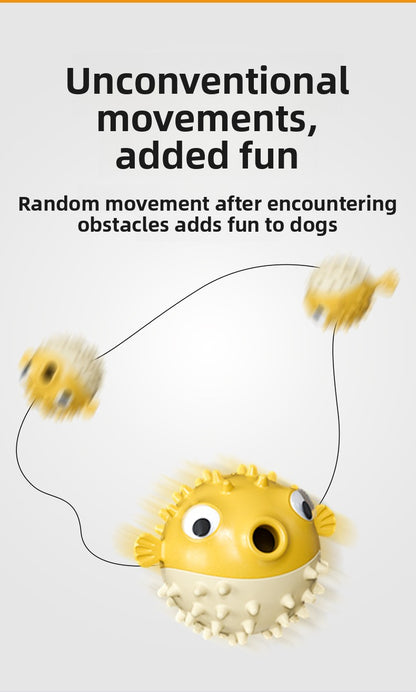 Pet Pufferfish Chew Toy Soft Durable Fun Stress Buster for Dogs