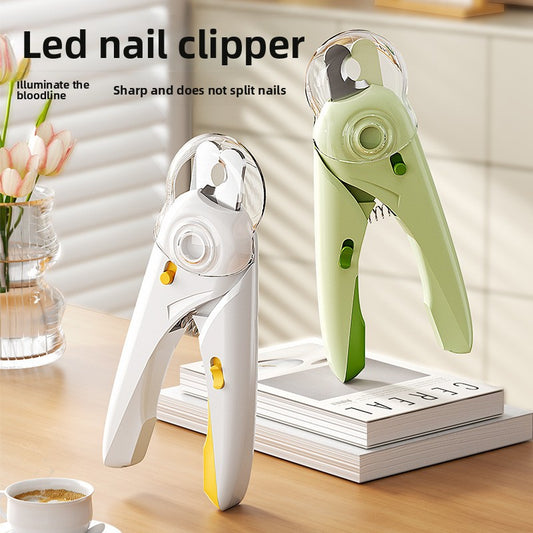 Beginner Friendly Cat Dog Nail Clipper with Light and Bloodline Indicator