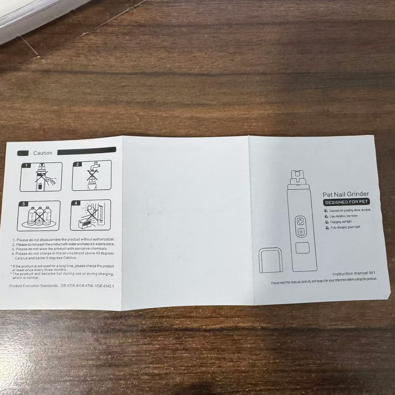 Pet Nail Grinder Clipper with Light for Dogs Cats