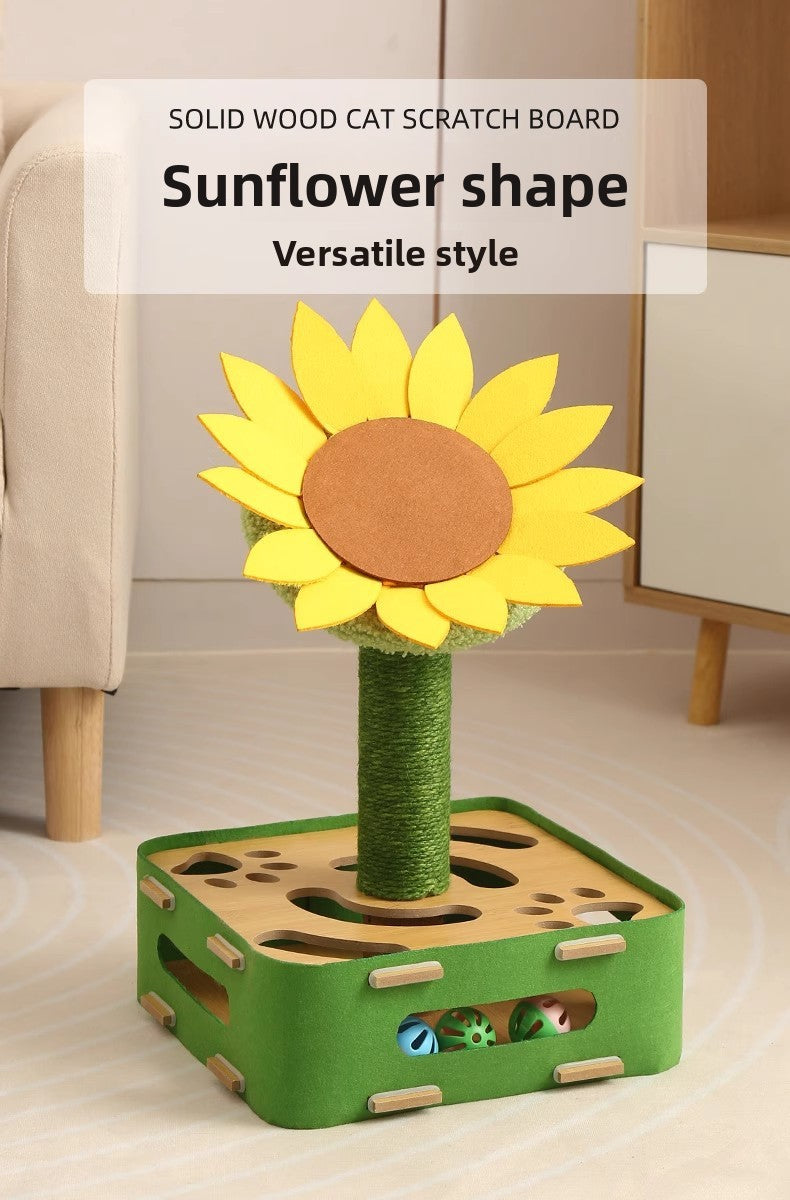 Cat SelfEntertainment Gadget Teaser Wand Durable Scratching Post MultiPlate Ball Bell Maze Board