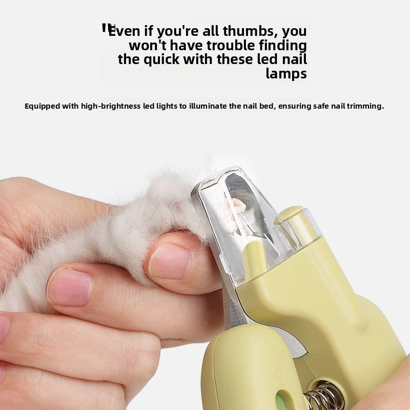 Pet Nail Clippers Cat Nail Clippers with Light Nail Cutter Rabbit Dog Cat Claw Special Beginner Pet Nail Clippers