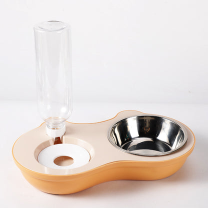 Automatic Drinking Stainless Steel Pet Bowl Double Set for Cats and Dogs