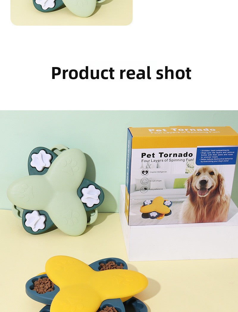 Assiette d'entraînement anti-étouffement rotative pour chien, anti-fuite de nourriture
