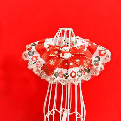 Christmas Special Pet Saliva Towel Scarf for Dogs Cats Festive Triangular Bib Decor