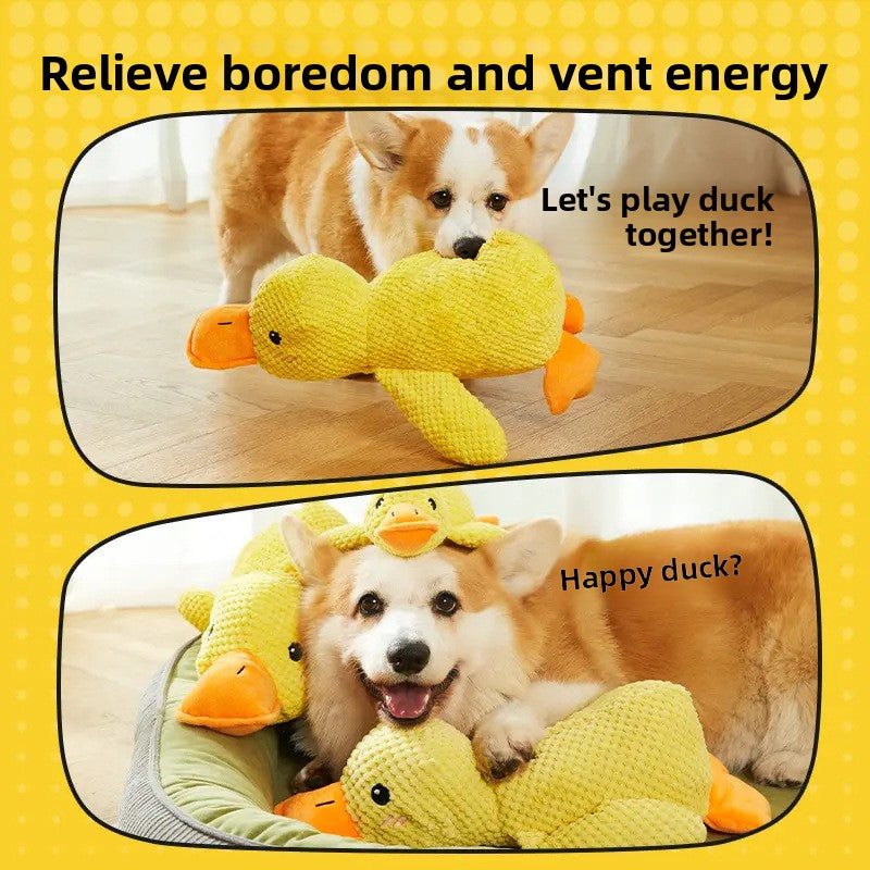 Dog Puppy Plush Doll Relieving Stuffy Self Hi Sound Bite Resistant Toy