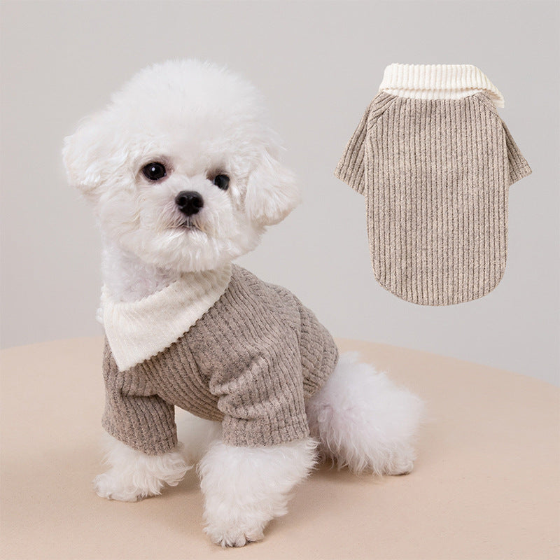 Warm Dog Sweater Winter Clothes for Small Dogs Puppies Cats French Bulldog Pomeranian Soft Knitted Pet Apparel