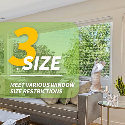 Multi-size Cat Netting Pet Guard Anti-fall Solution for Balcony Window and Stairs