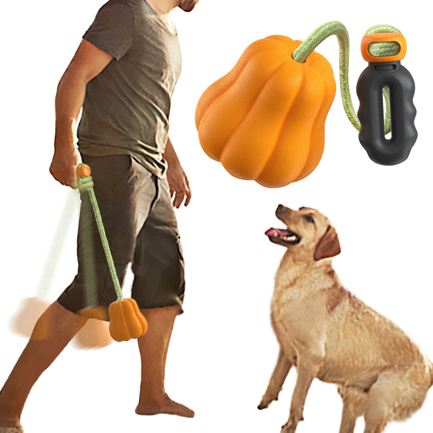 Pet Chew Toy Outdoor Hand Thrown Pumpkin Ball