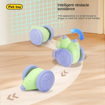 Cat toys self-high to relieve boredom Electric mouse running sports car Automatic cat teaser stick laser