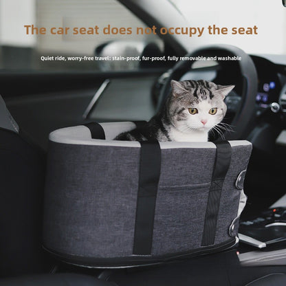 Premium Cat Car Seat Cushion Pet Bed Washable Detachable Safety Travel Carrier for Small Dogs and Cats