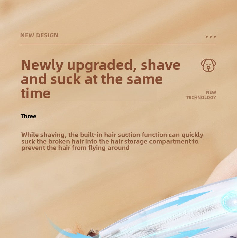 Pet All-in-One Hair Trimmer with Paw Grooming and Suction