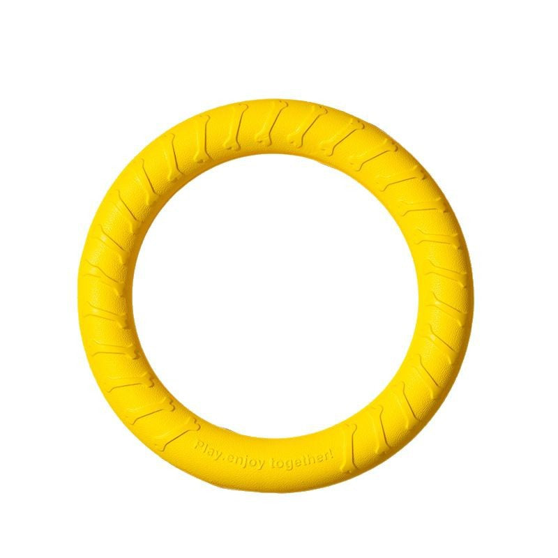 Dog Outdoor Training Energy-Consuming Safe Soft Rubber Interactive Pull Ring Toy