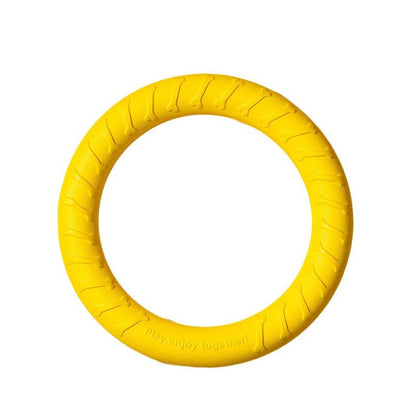 Dog Outdoor Training Energy-Consuming Safe Soft Rubber Interactive Pull Ring Toy