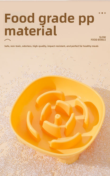 Pet Choking Prevention Flower Small Square Four-Legged Dog Slow Feeder