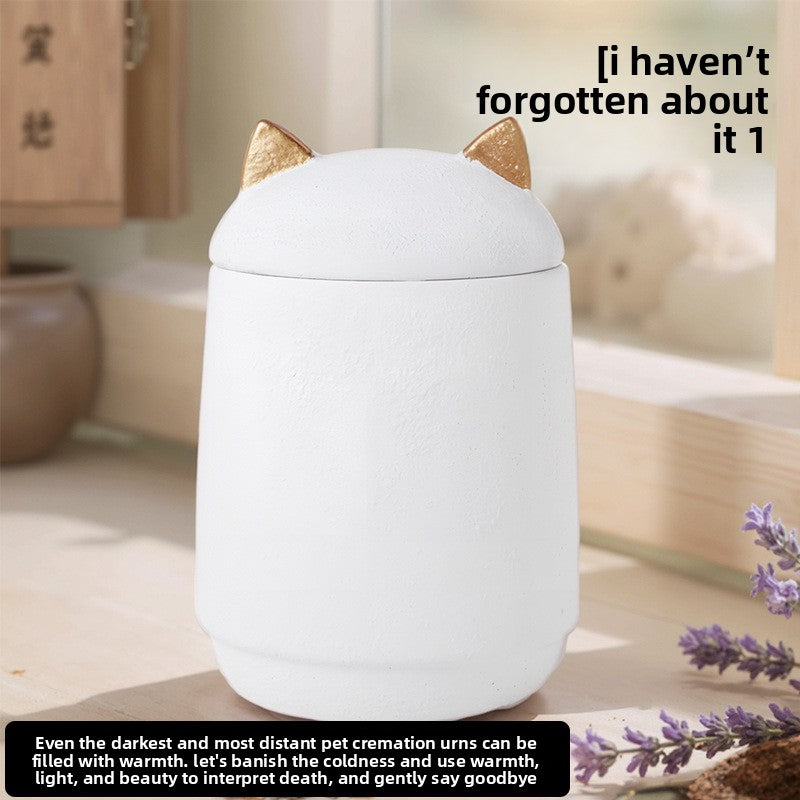 Urne funéraire pour petits chiens et chats, coffret souvenir pour cendres avec motif d'empreinte de patte gravée 