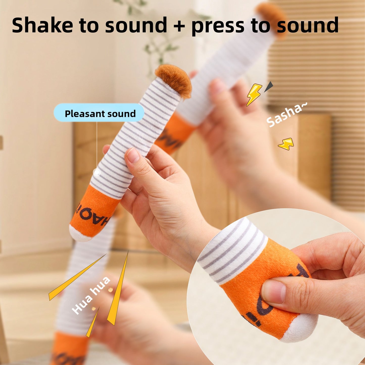 Dog Plush Sound Toy Imitation Cigarette Self-Entertainment Durable Chew Pet Supplies