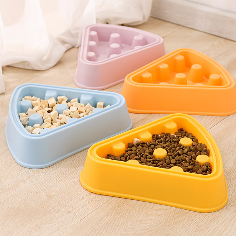 Interactive Puzzle Feeder Bowl Large Size Slow Feed Dog Bowl Anti Gulping Choking Cartoon Pizza Design Fun Pet Supplies for Dogs Cats