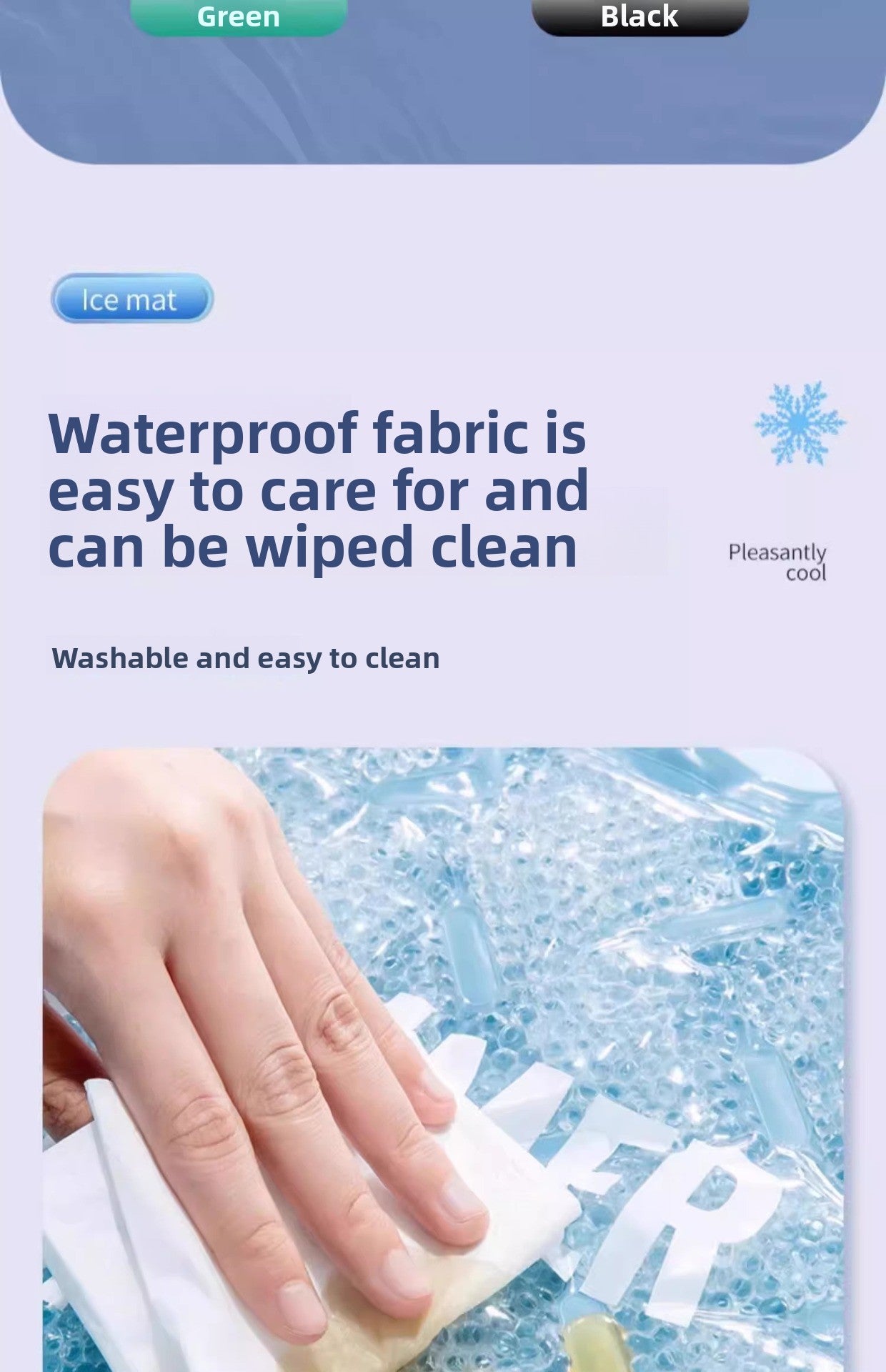 Ice Pad Cooling Solution for Student Dormitory Office Nap Car Waterproof Summer Seat