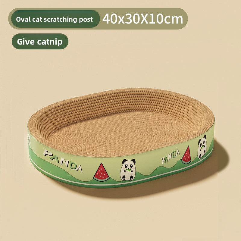 Round Cat Scratching Board Durable Non-Shedding Oval Cat Scratching Basin Extra Large All-Season Cat Bed Cat Claw Board Scratch-Resistant