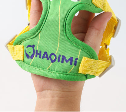 Big Eyes Cute Dog Harness and Leash Set Anti Escape Reflective Adjustable Chest Strap for Small Dogs Outdoor Travel Walking