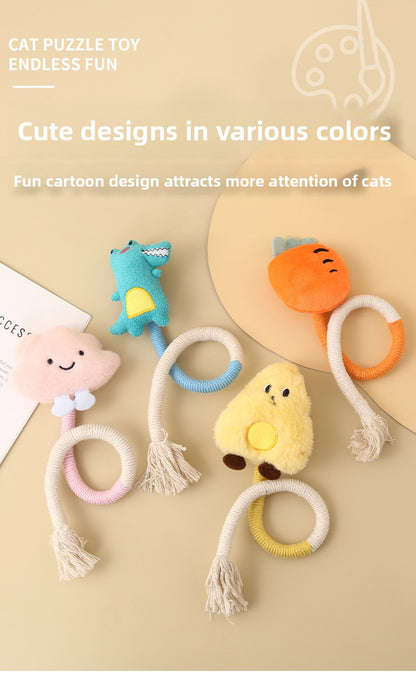 Cat Self-Entertainment Chew Rope Teeth Cleaning Artifact